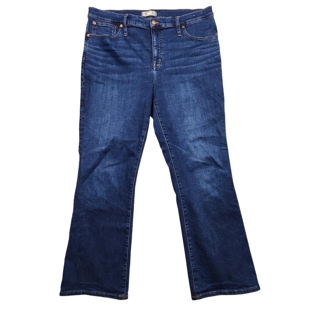 Madewell Mid-Rise Kick Out Jeans Dark Wash‎ Size 33T 33 Tall